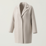 Elizabeth Ivory Richmond mid-length wool-cashmere coat, front view